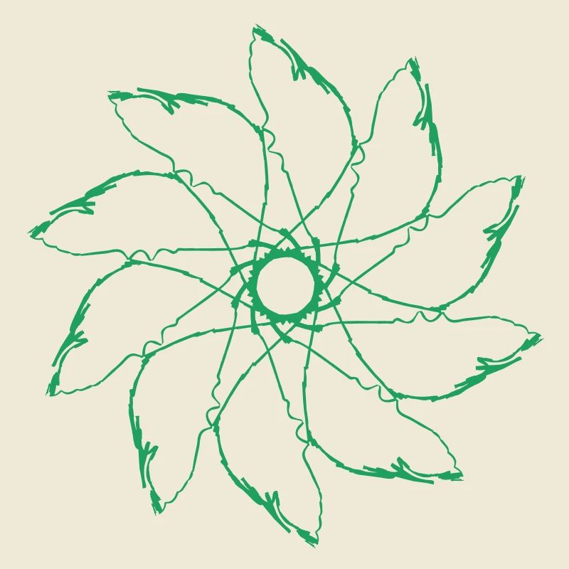 fleur | Éolienne | Mandala | Motif vectoriforme
