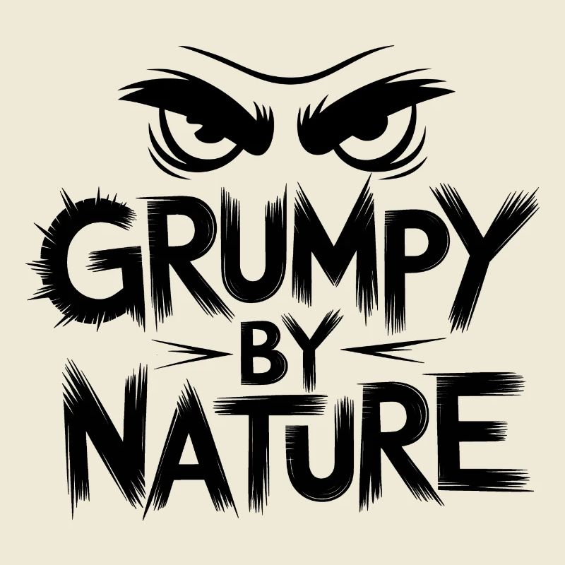 Grumpy and bad-tempered, angry face