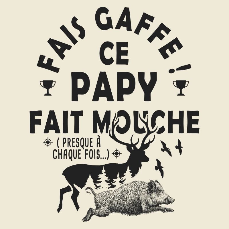 Chasse chasser papy fais mouche papi chasseur