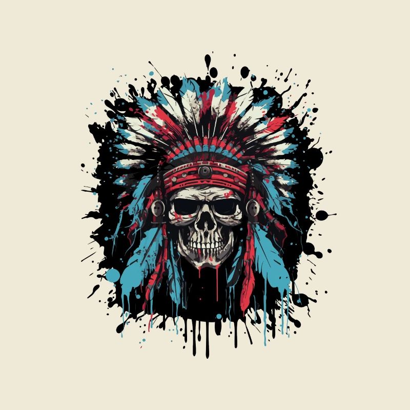 Portrait de chef indien Apache mort