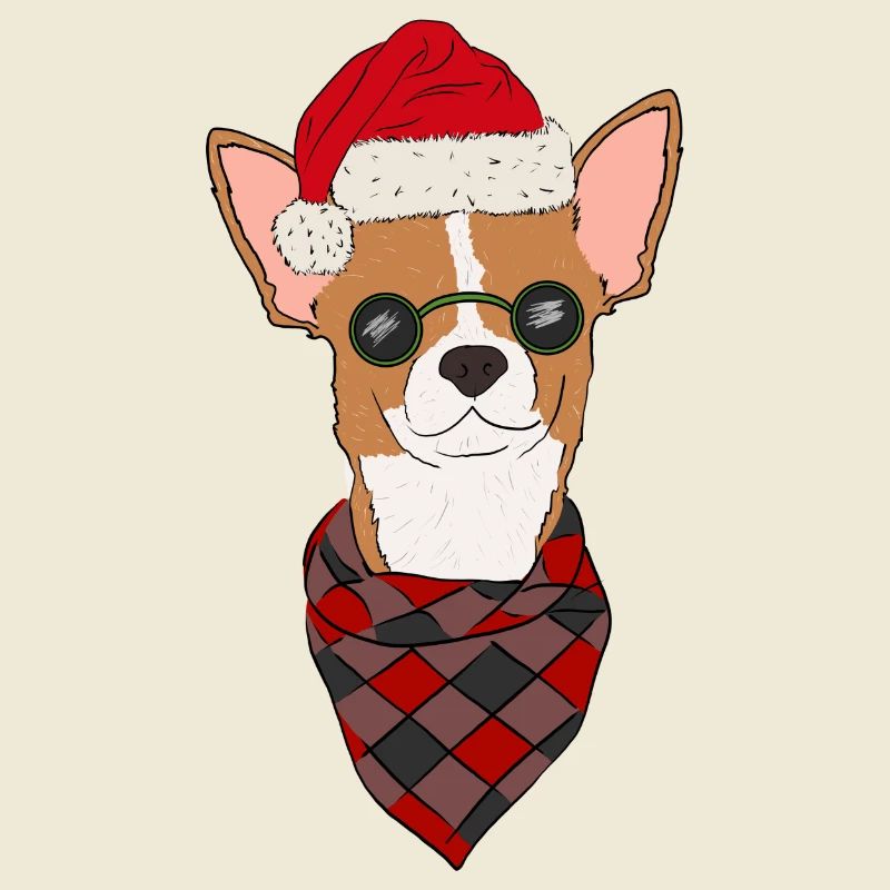 Chihuahua Pull de Noël Rouge Blanc Cheveux Courts
