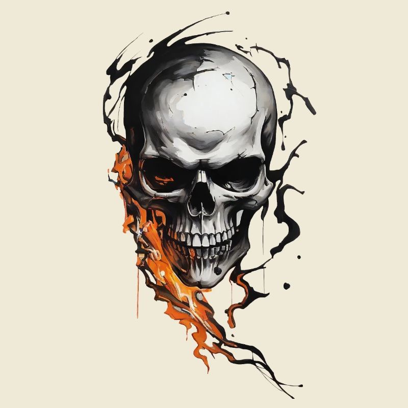 Flame Skull – Dark Skull Design