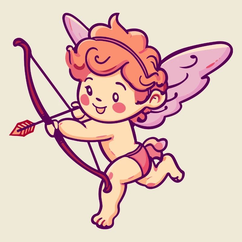 Saint-Valentin ange arc et flèche Cupidon