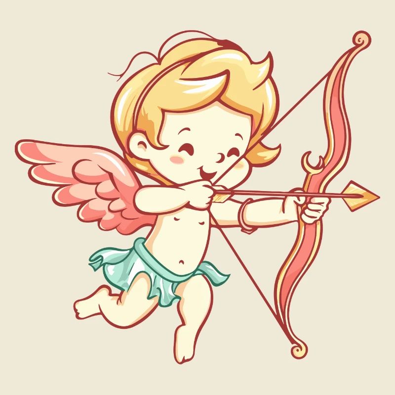 Saint-Valentin ange arc et flèche Cupidon