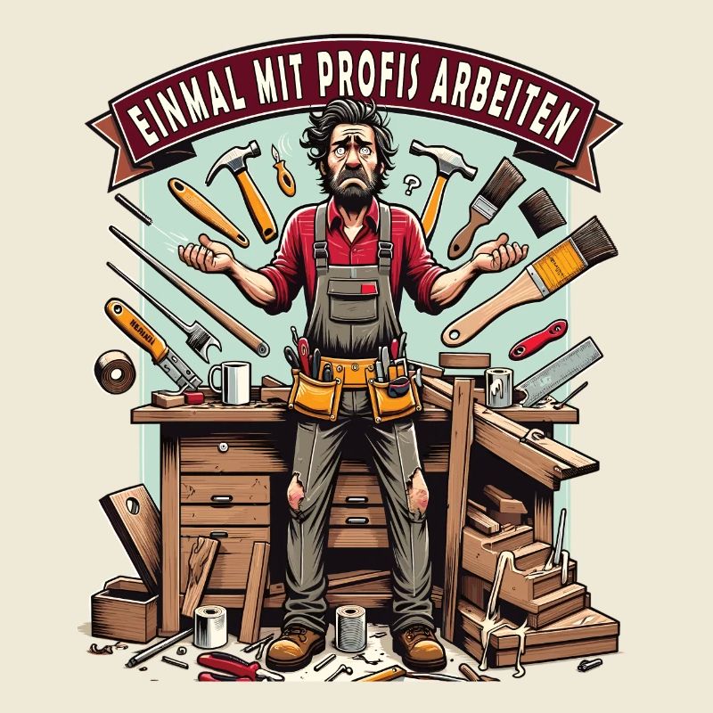 Craftsmen work with professionals for once