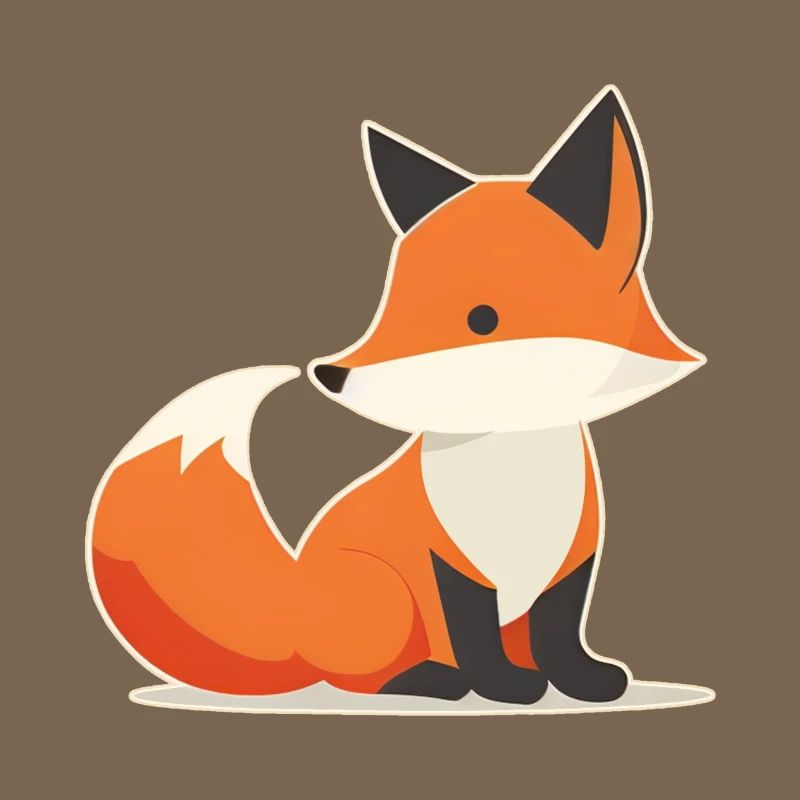 Cute Fox Logo, Fox Drawing