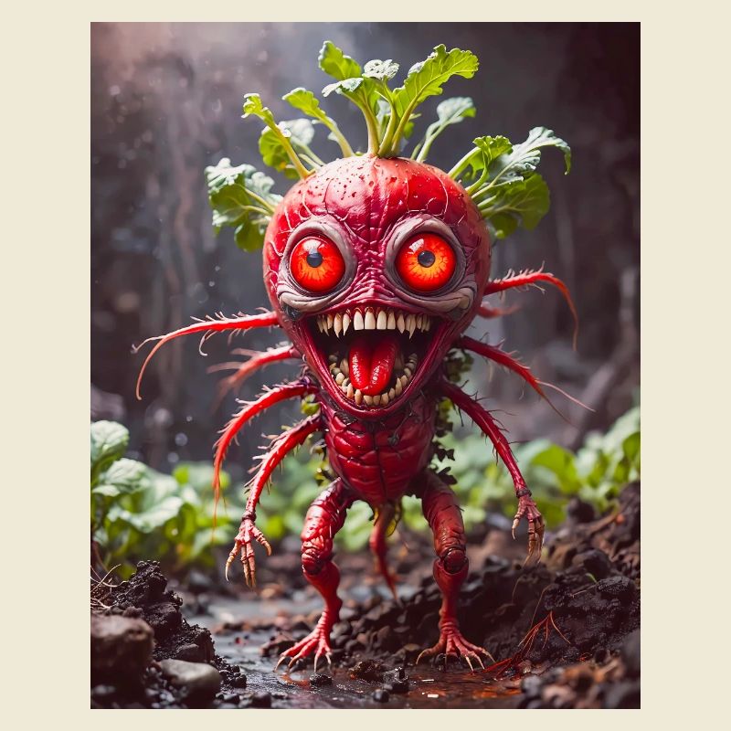 vegetables downfall Apocalypse Monster evil radish