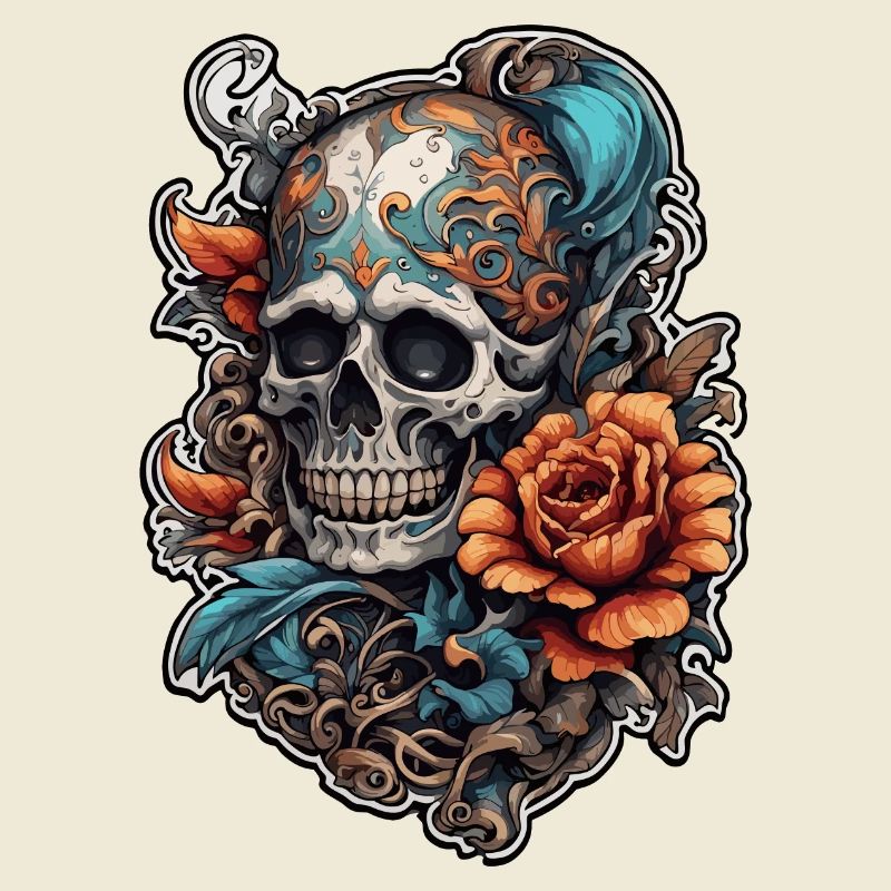 Skull / skull / skeleton / gothic / tattoo