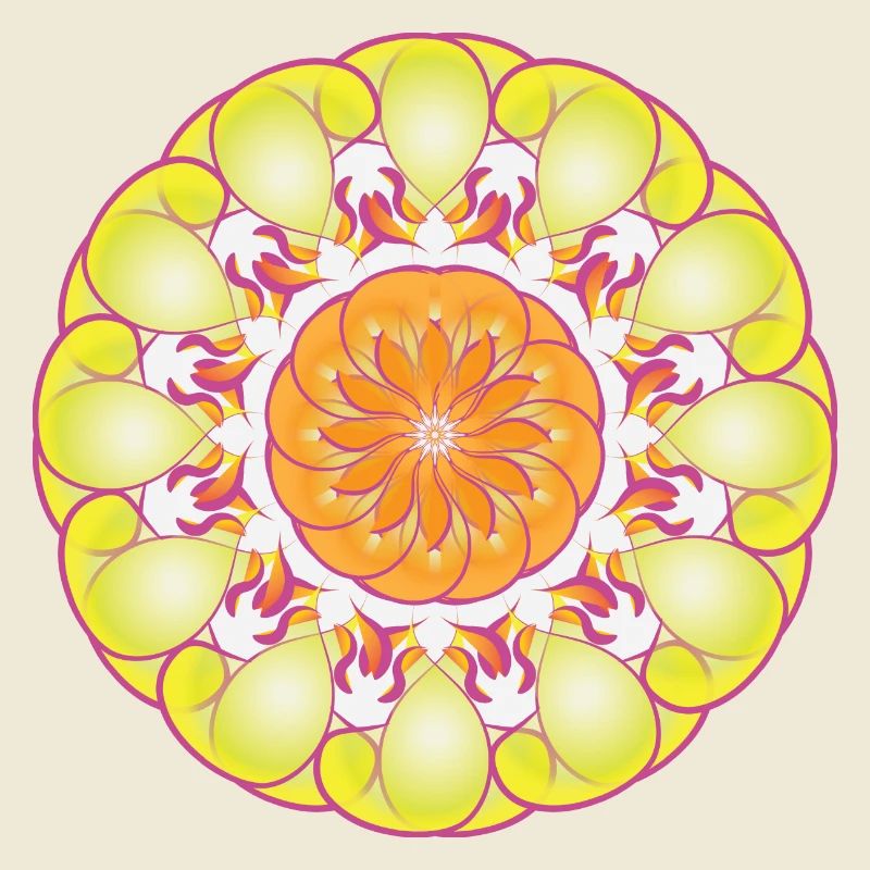 Yellow circle pattern sun flowers gift