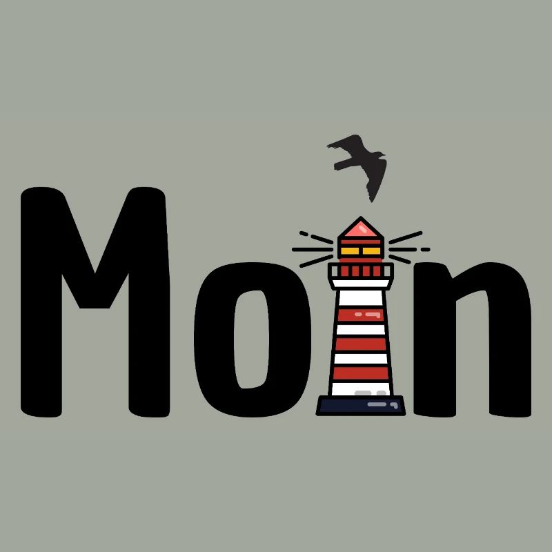 Moin Leuchtturm Möwe