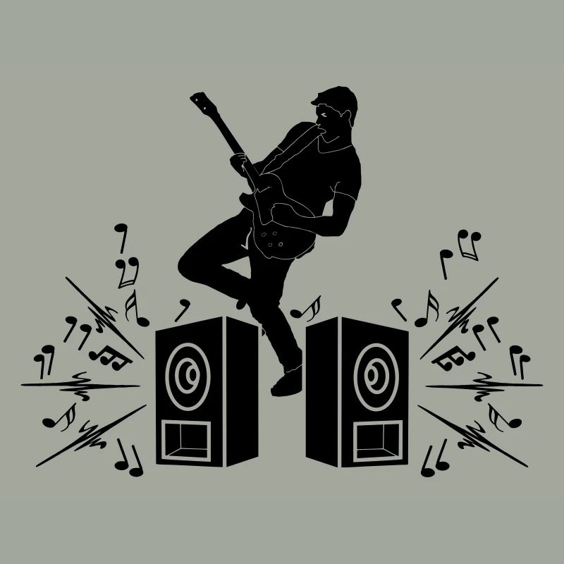 Gitarrist mit E-Gitarre