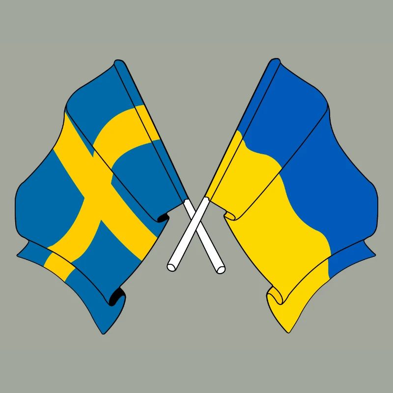 Drapeau de la Suède, drapeau de l’Ukraine