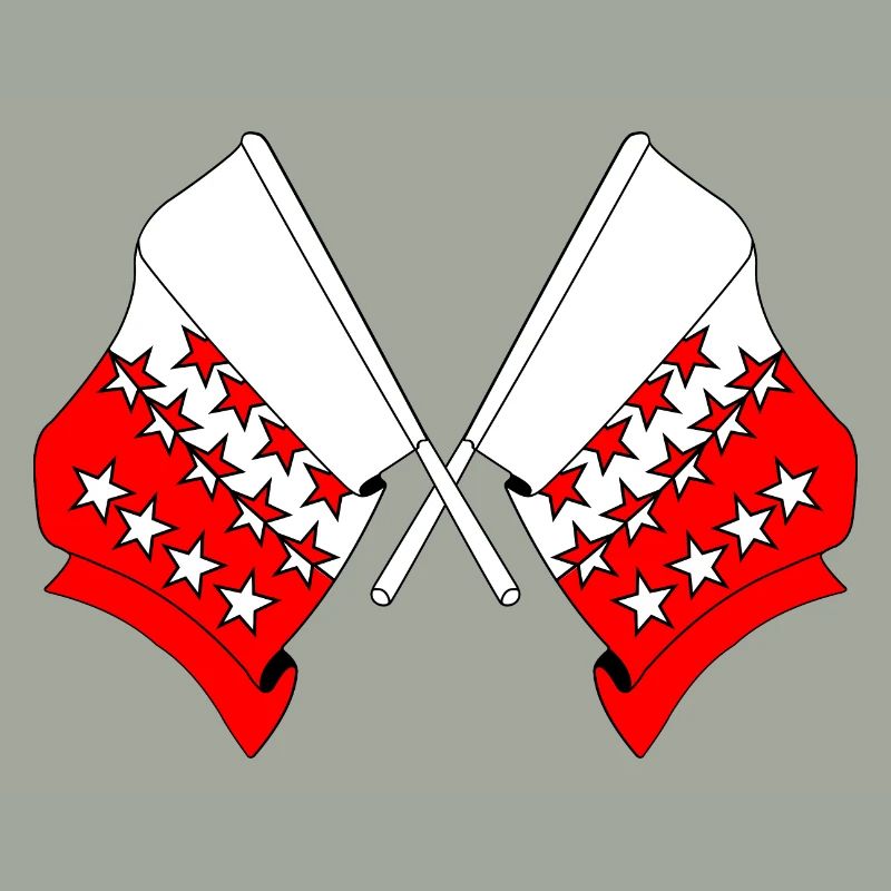 Deux drapeaux Valais, Suisse