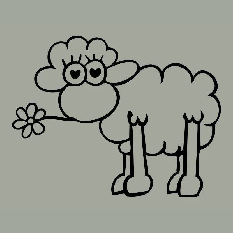 verliebtes Schaf 1farb