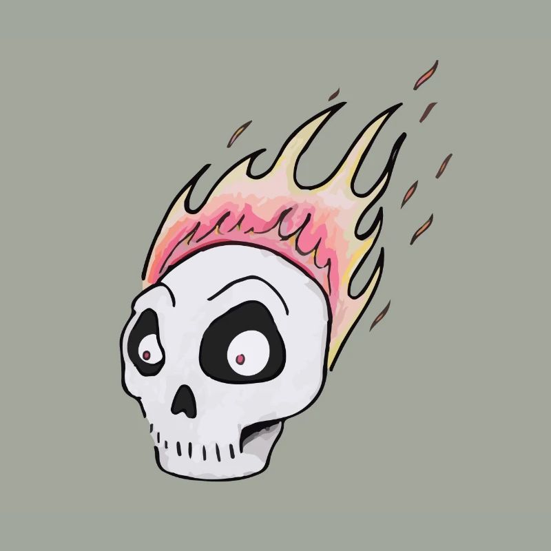 Burning skull1