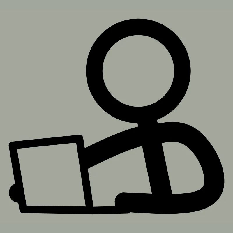 Stickman am Notebook