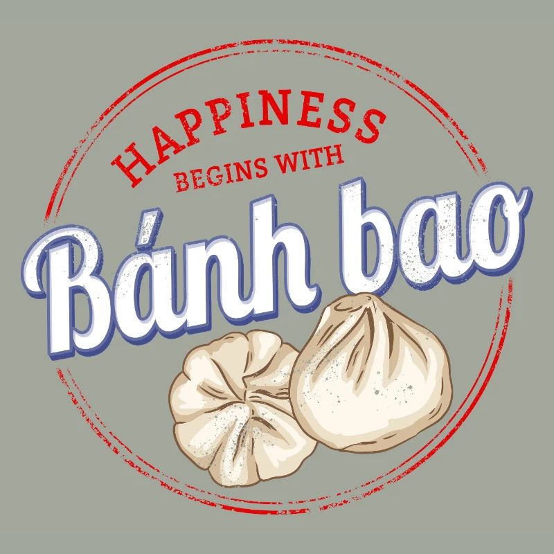 Bánh Bao Dumpling oder Baozi Vintage Teigtasche