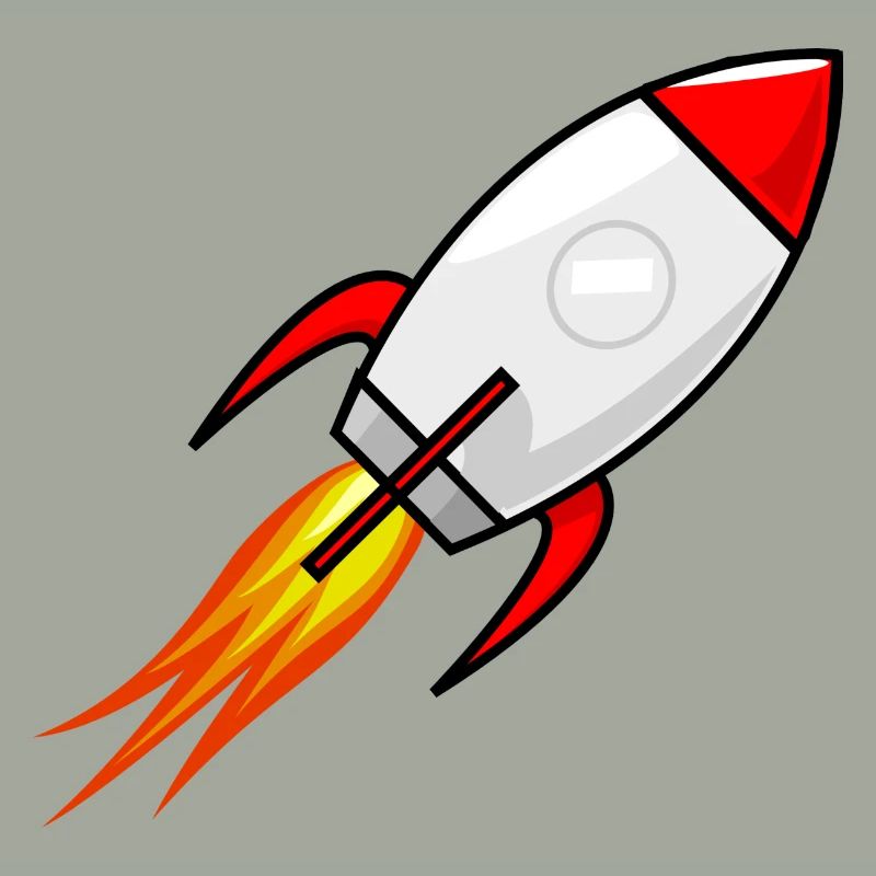 Rakete in Rot