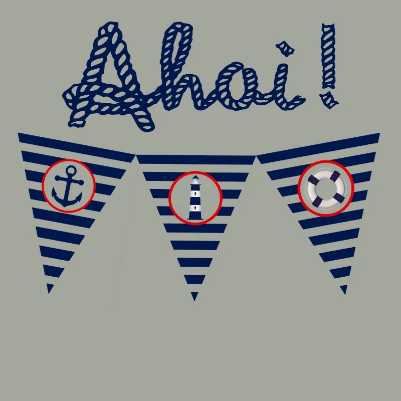 Ahoi, mer, maritime, drapeau