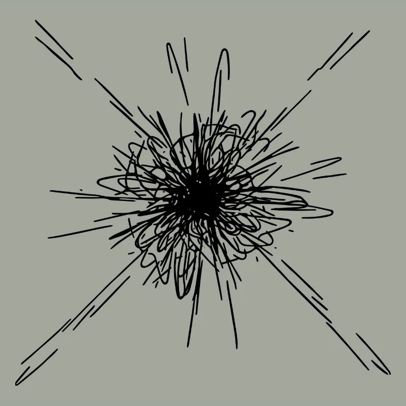 Mandala Explosion Linien Muster