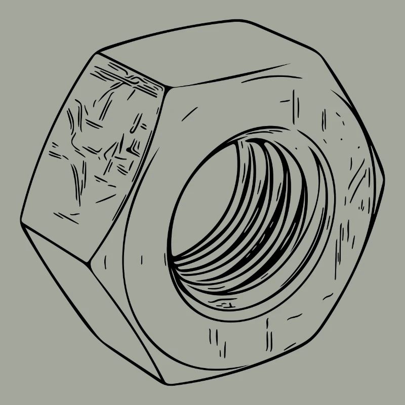 Écrou à vis avec surface rayée