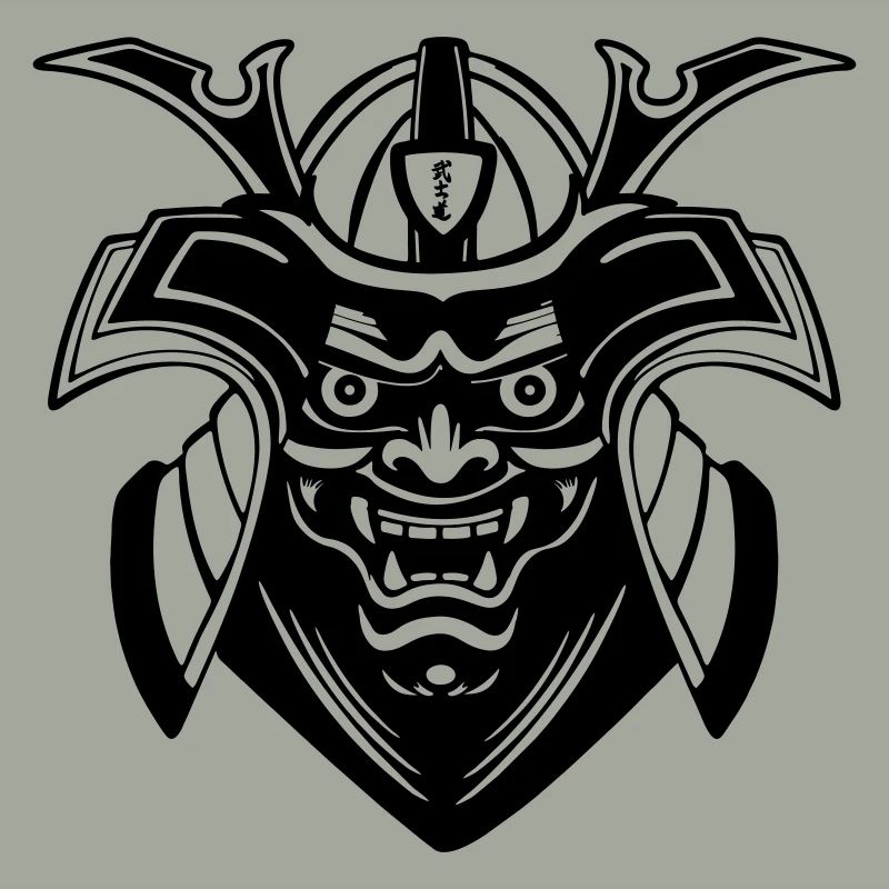 Schatten-Menpō-Masken-Design