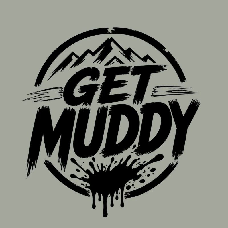 Get Muddy - Black Logo 