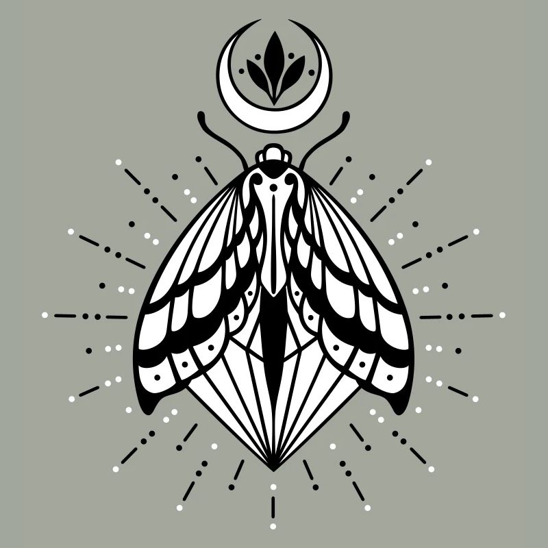 Moth moon crystal diamond firefly