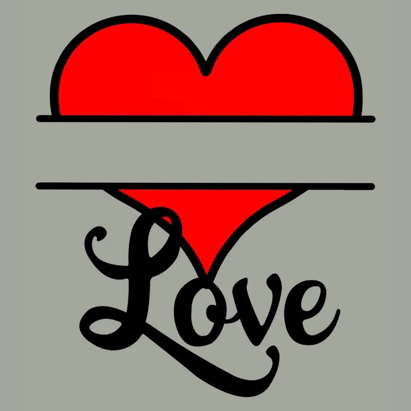 Logo heart with text space