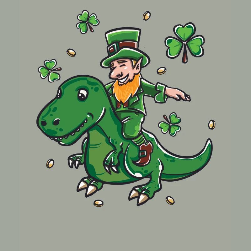 St Patricks day Outfit T-Rex Geschenk Bier Irland