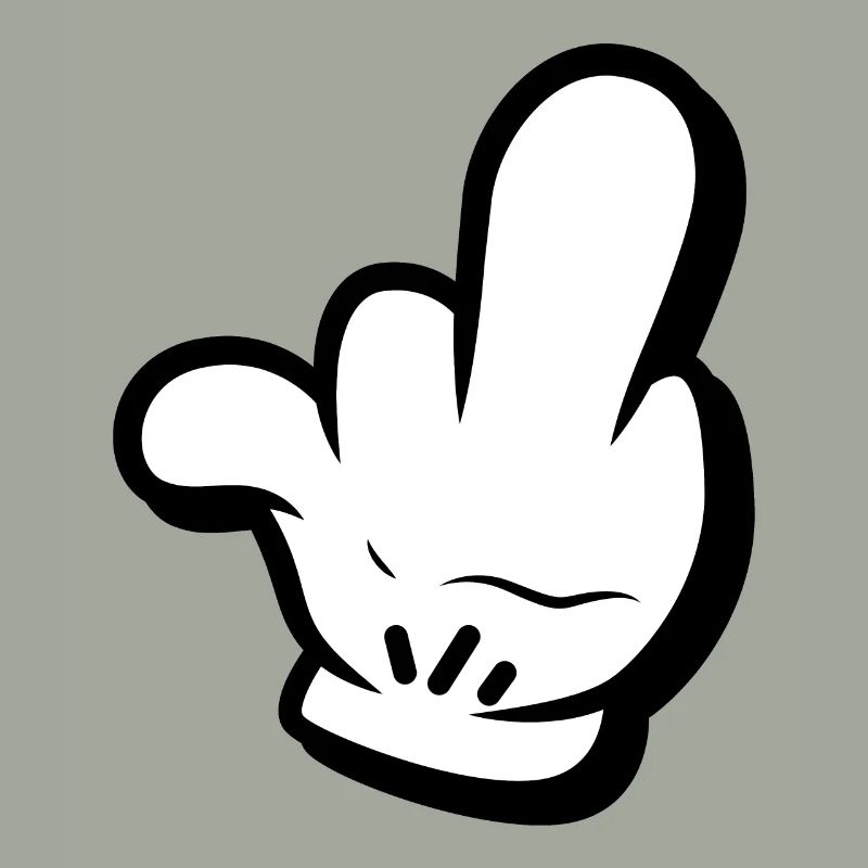 Mittelfinger Comic Style
