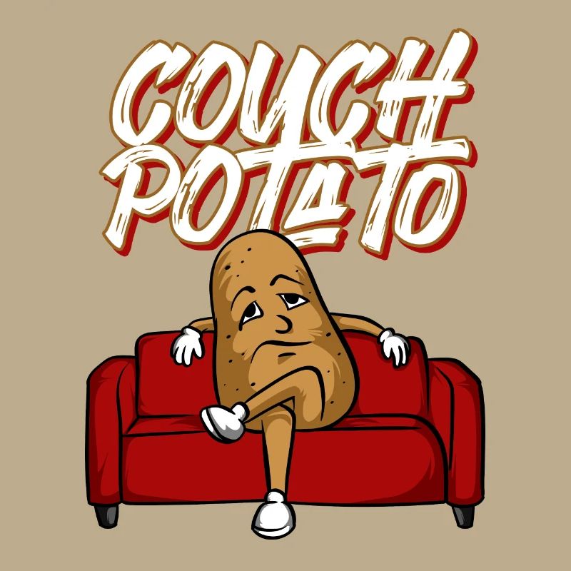 Funny Couch Potato TShirt Lazy Vegetable