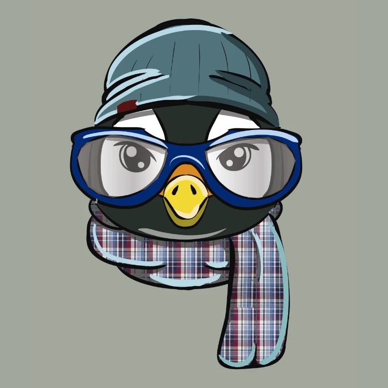 Hipster penguin