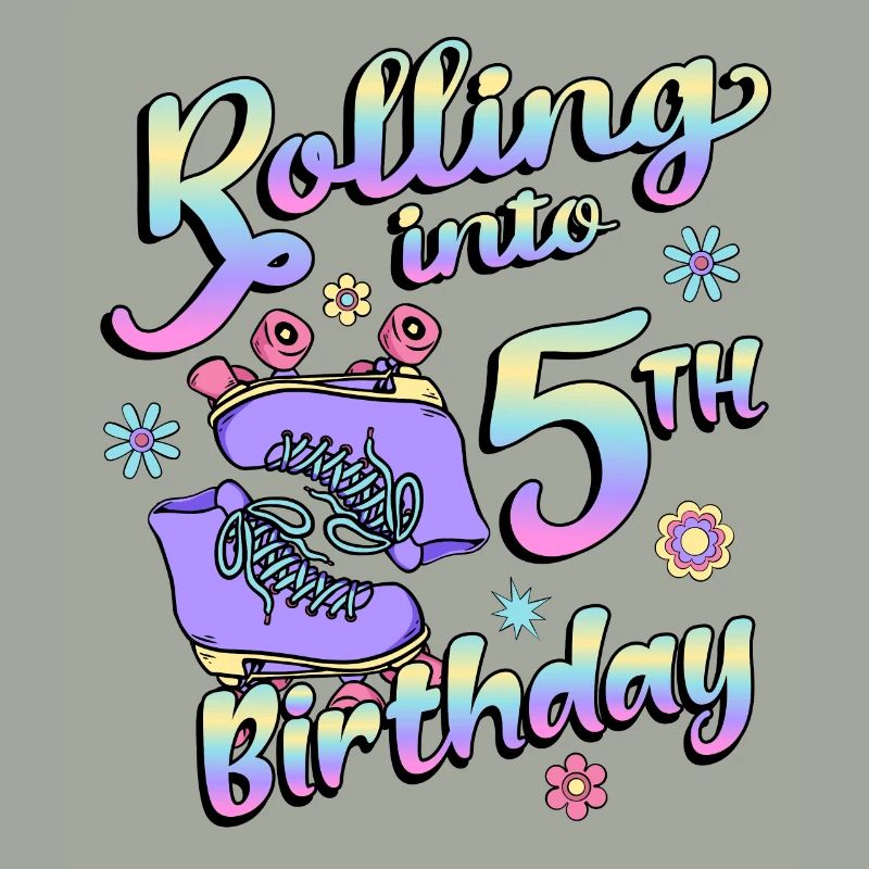 Rolling Into 5th Birthday Quad Skater Roller Skates