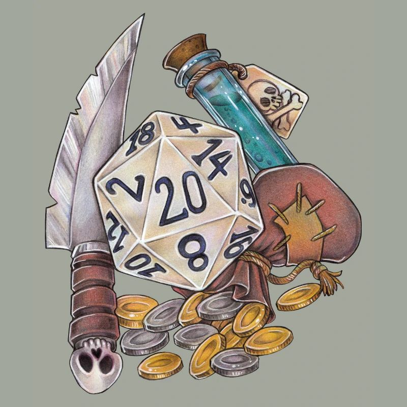 RPG Tabletop D20 Dice Gift Thief Robbery