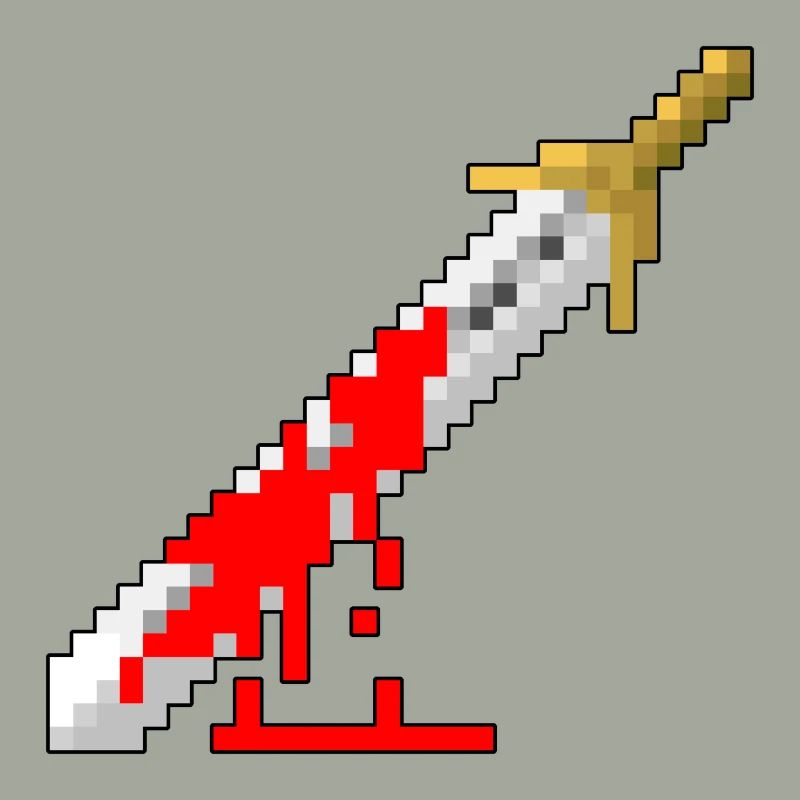 Rétro épée - sanglant