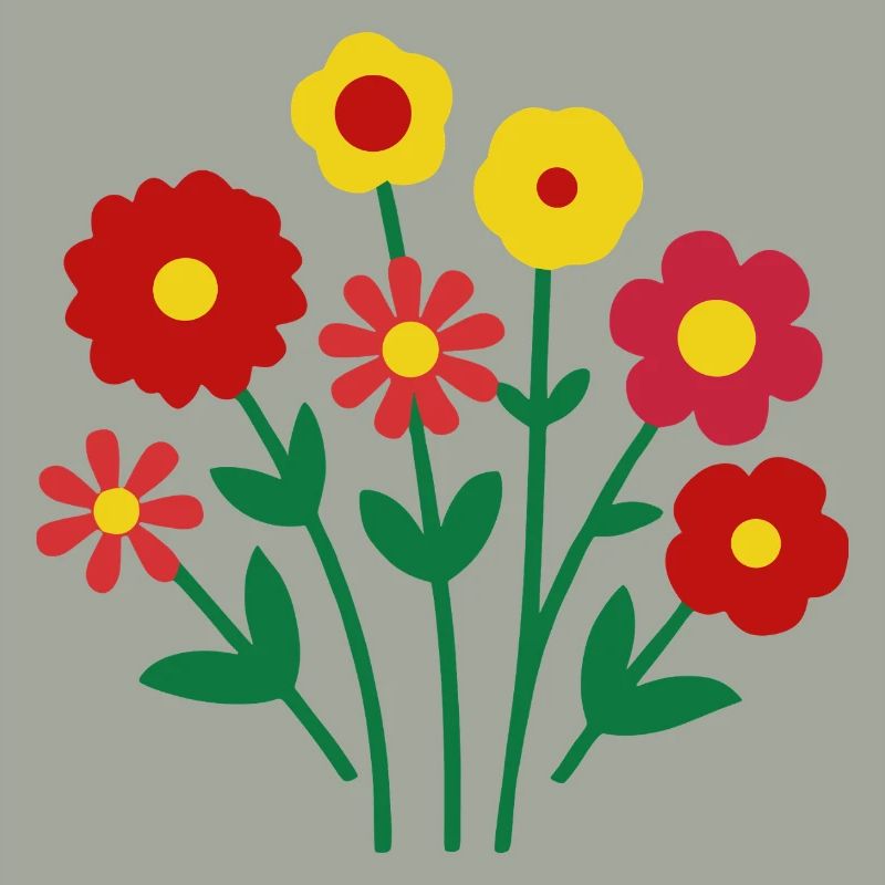 Fleurs colorées - Conception de fleurs joyeuses
