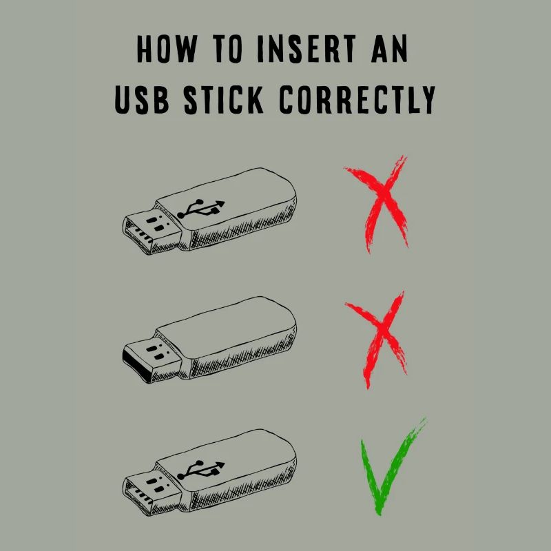 How to insert an usb stick correctly