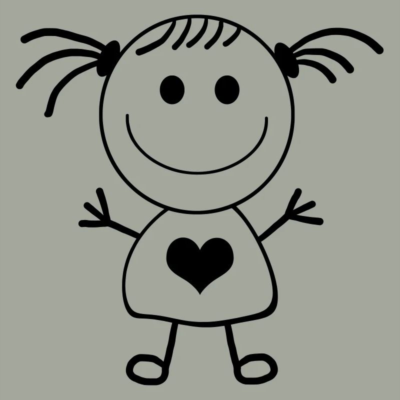 Mädchen Strichmännchen