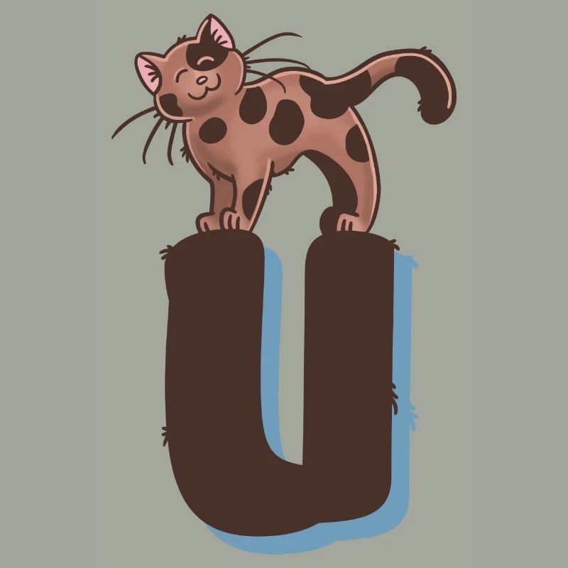 Katze Buchstabe U