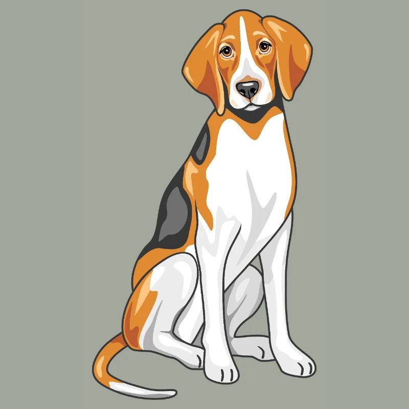 Sitzender Foxhound