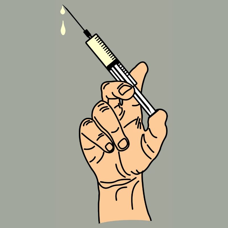 Hand with vacination syringe 5