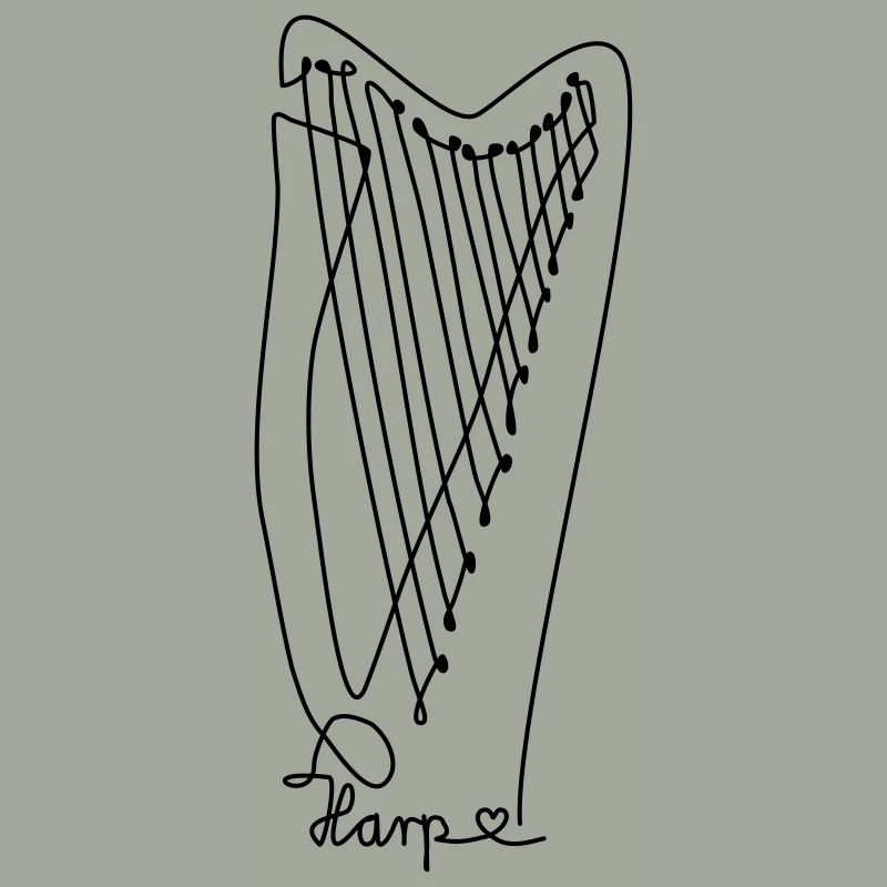 one line harp