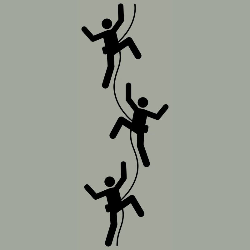 3 freunde team crew logo figur symbol bergsteiger