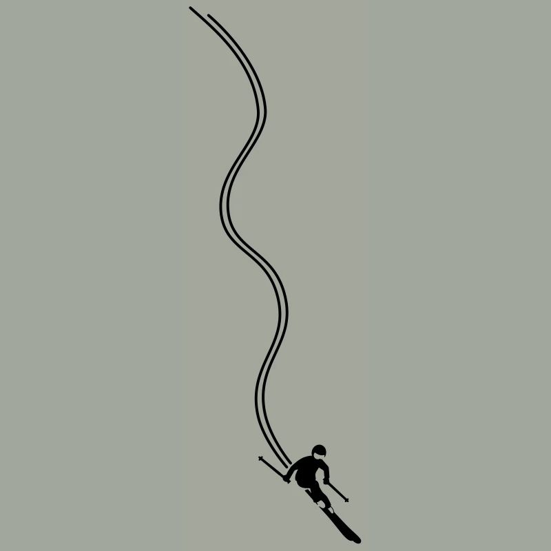Skifahrer Carving