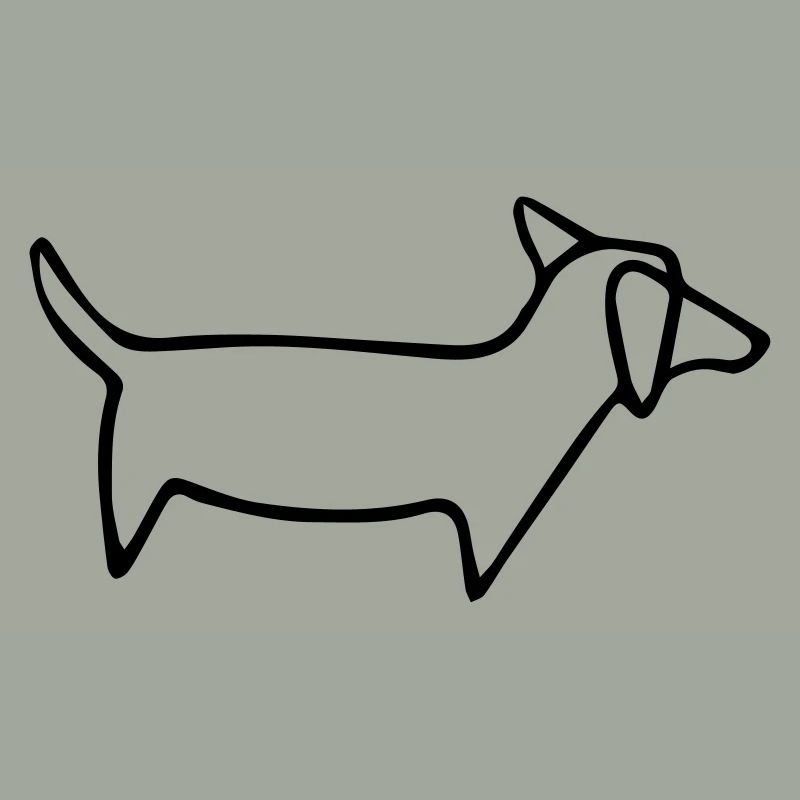 Teckel minimalisme dessin