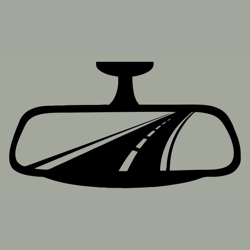 Car rearview mirror with motorway