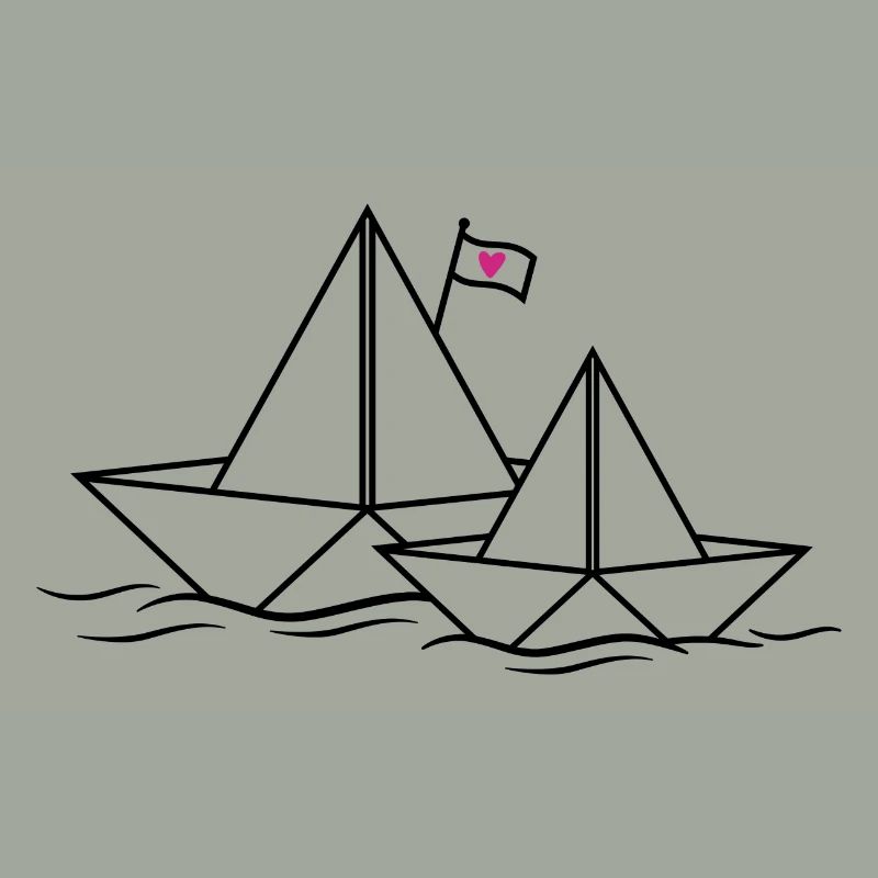 Papierboote Papierschiff Schiffe Boote Liebe Paare
