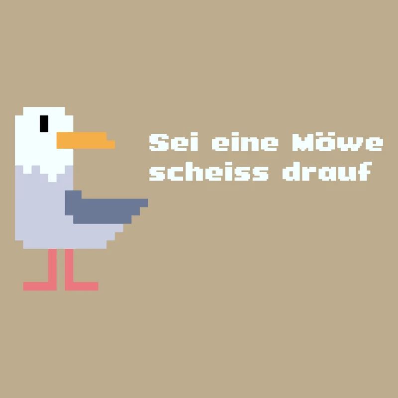 sei eine pixel Möwe
