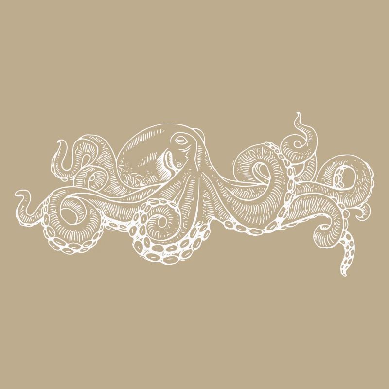 Doodle pieuvre monochrome